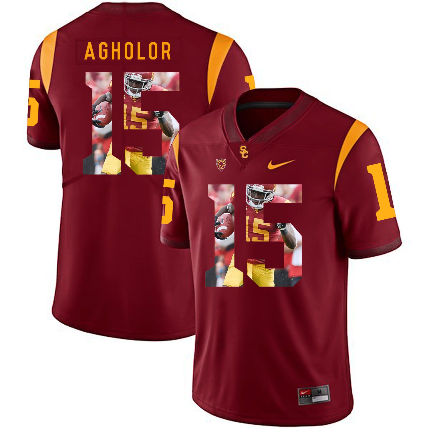 Men USC Trojans #15 Agholor Red Fashion Edition Customized NCAA Jerseys